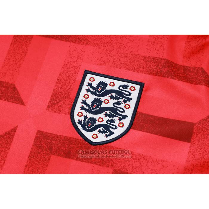 Fato de Treino Inglaterra Manga Curta 2024-2025 Vermelho - Calcas Curta